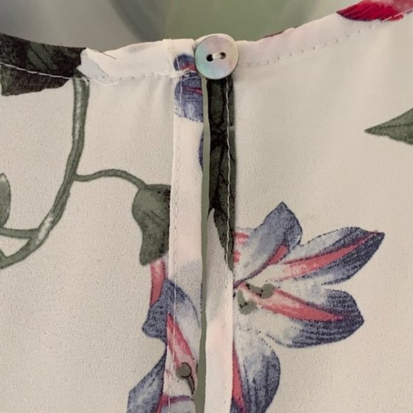 Violet & Claire Vibrant Botanical Halter Shirt L - Picture 5 of 12